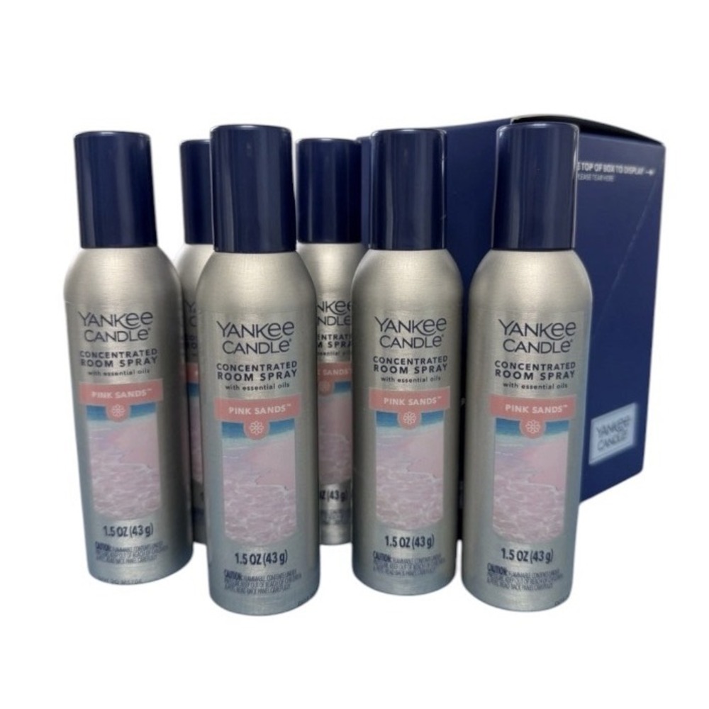 Yankee‎ Candle Room Spray Pink Sands 1.5oz 6 Pack Concentrated Essential Oils